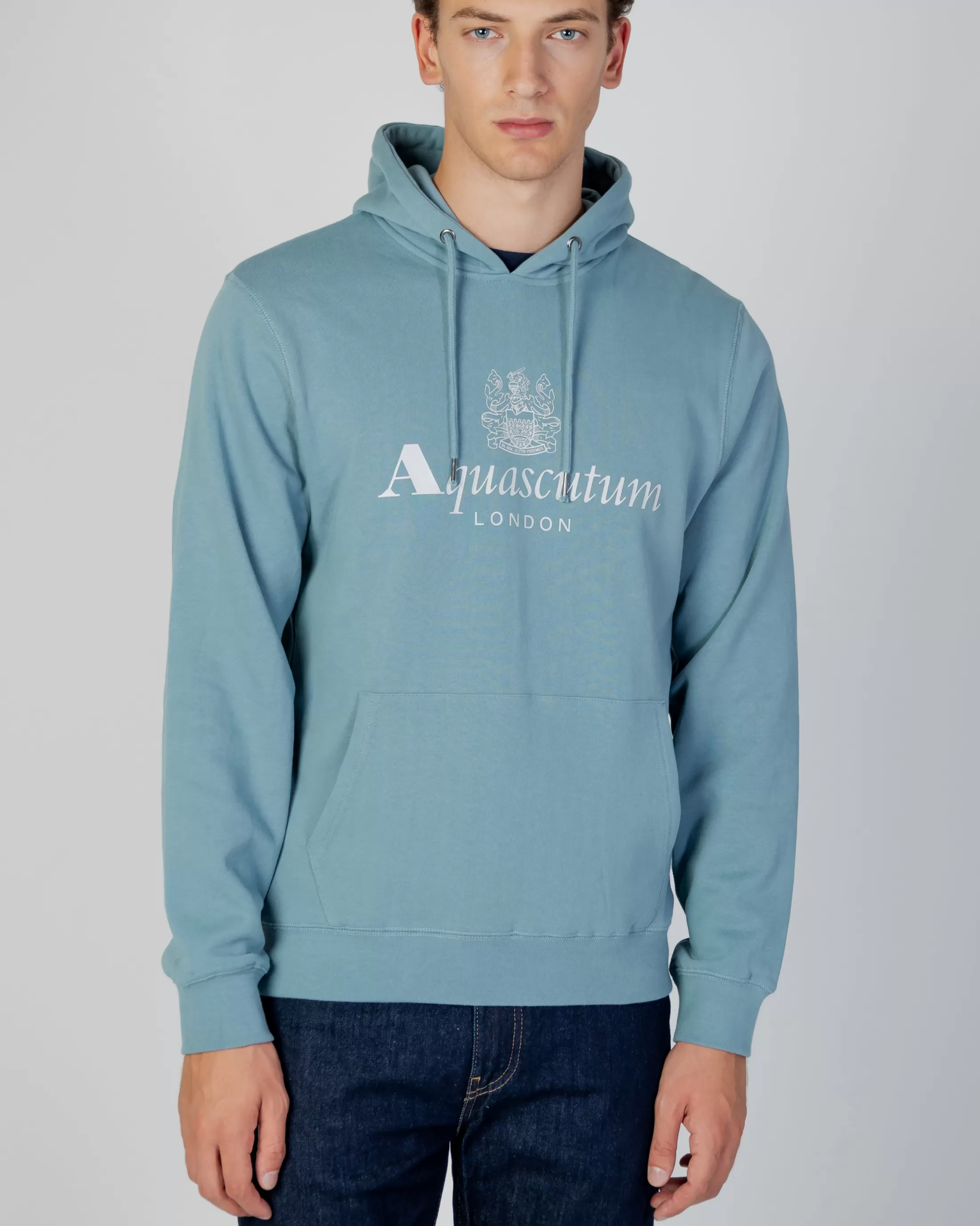 Aquascutum Active Sweatshirts | Active Big Logo Hoodie Fleece