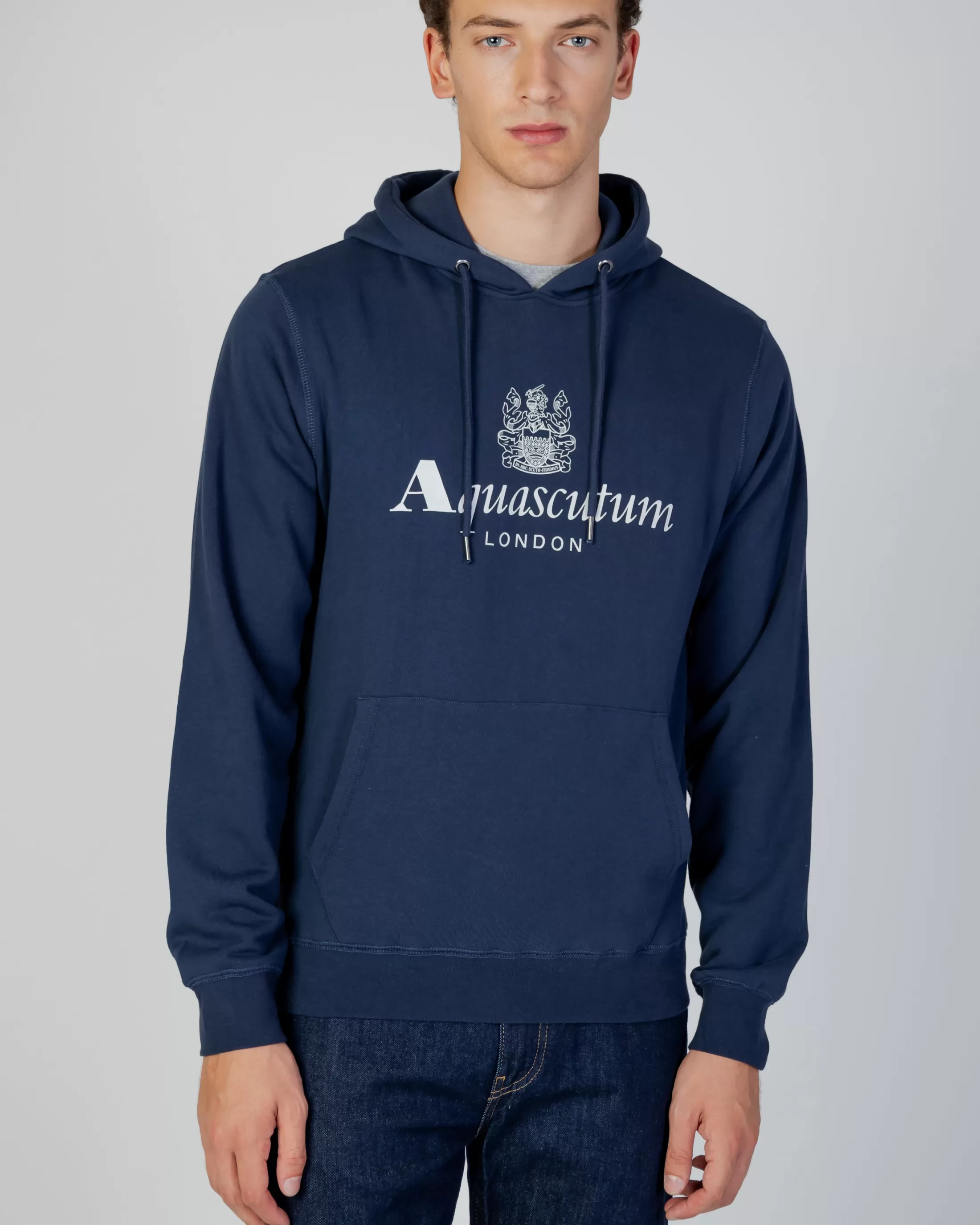 Aquascutum Active Sweatshirts | Active Big Logo Hoodie Fleece