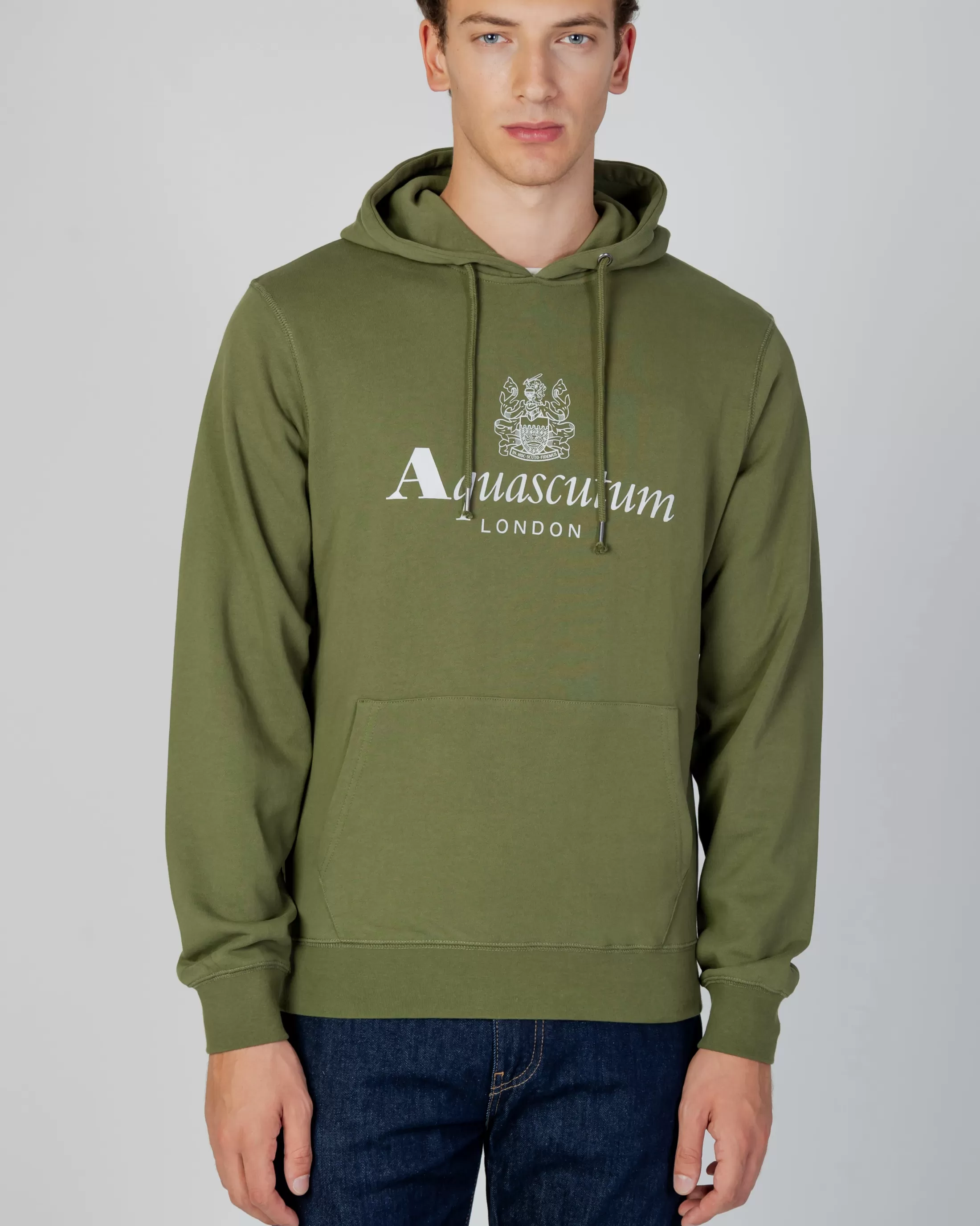 Aquascutum Active Sweatshirts | Active Big Logo Hoodie Fleece