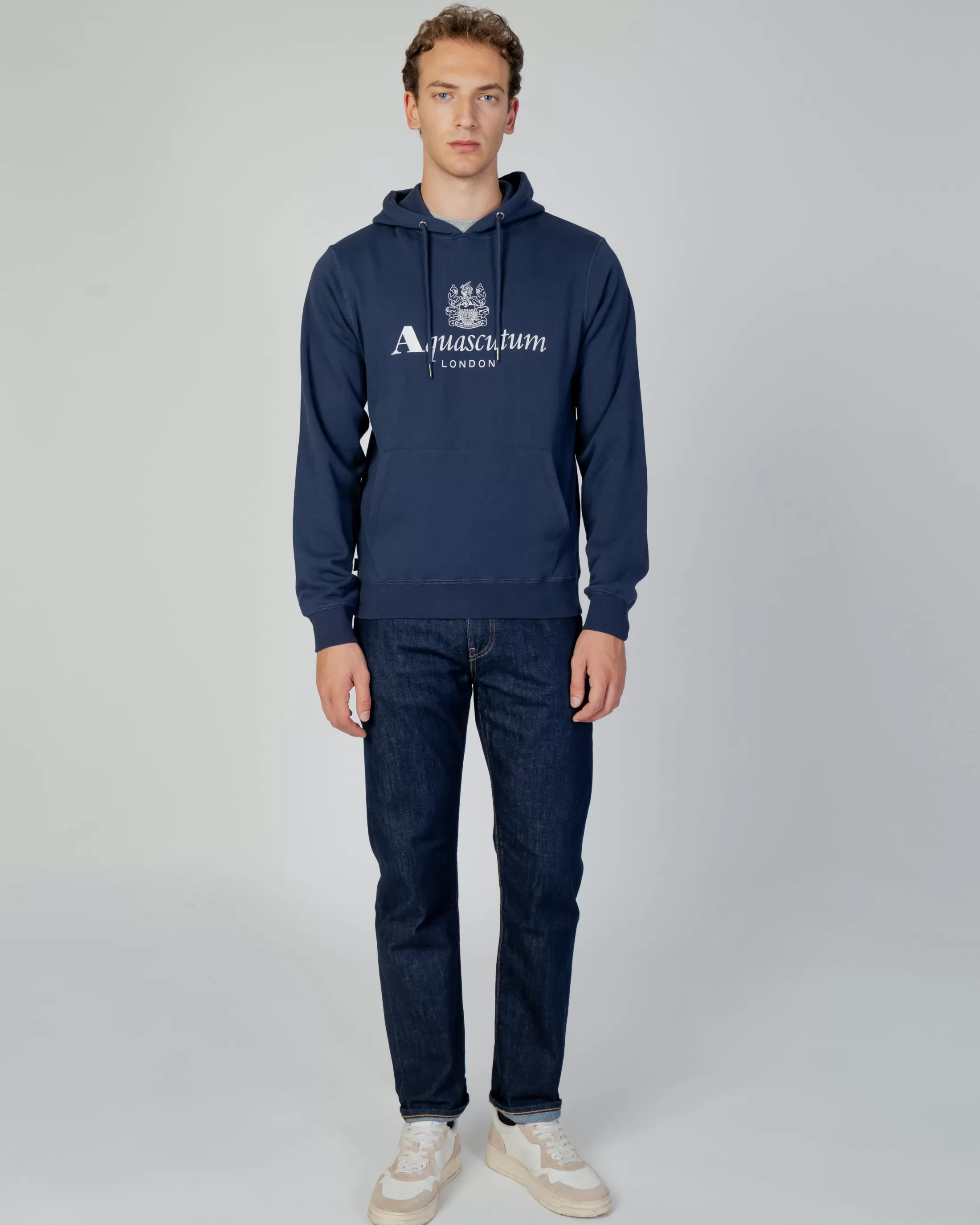 Aquascutum Active Sweatshirts | Active Big Logo Hoodie Fleece