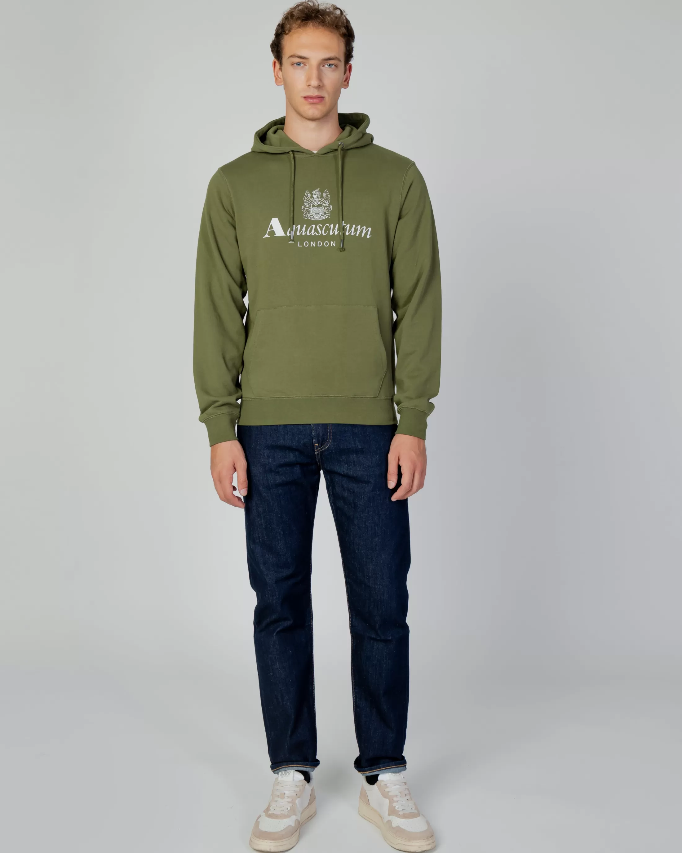 Aquascutum Active Sweatshirts | Active Big Logo Hoodie Fleece