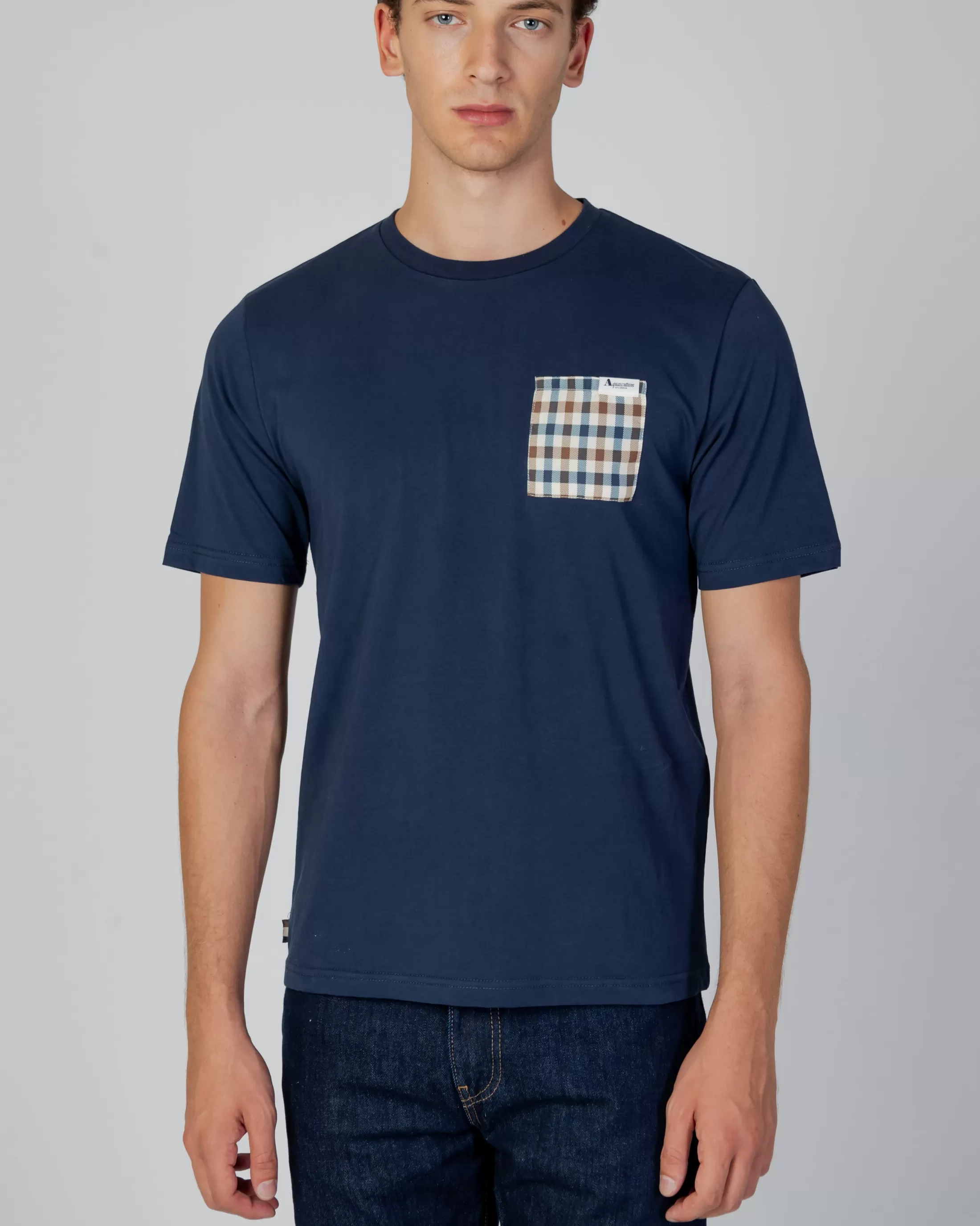 Aquascutum Active T-Shirts | Active Check Pocket T-Shirt