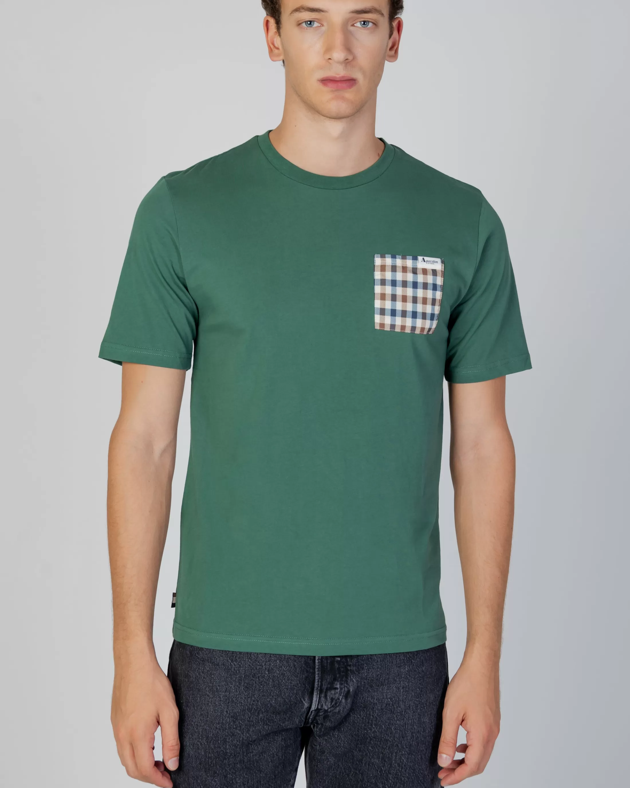 Aquascutum Active T-Shirts | Active Check Pocket T-Shirt