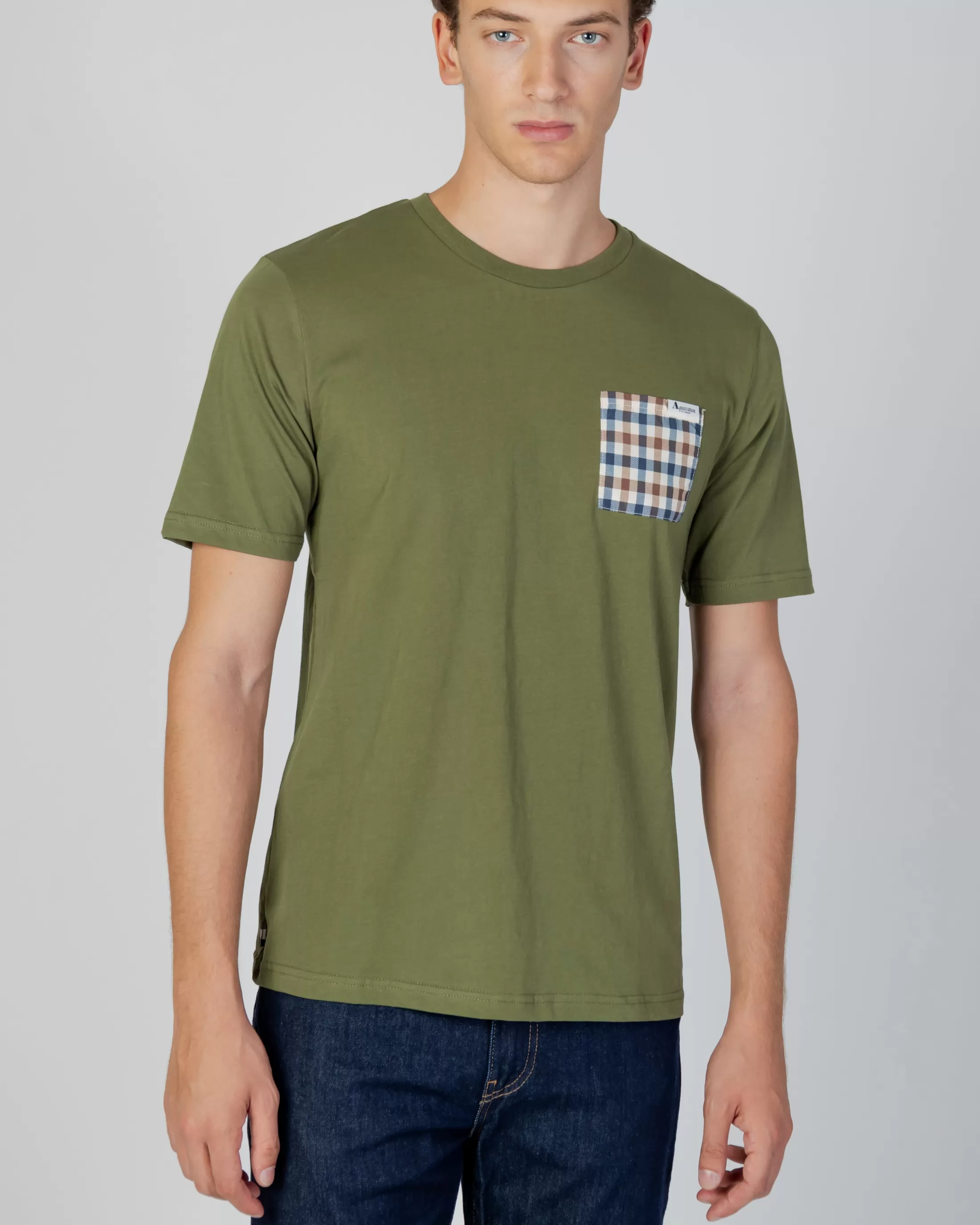 Aquascutum Active T-Shirts | Active Check Pocket T-Shirt