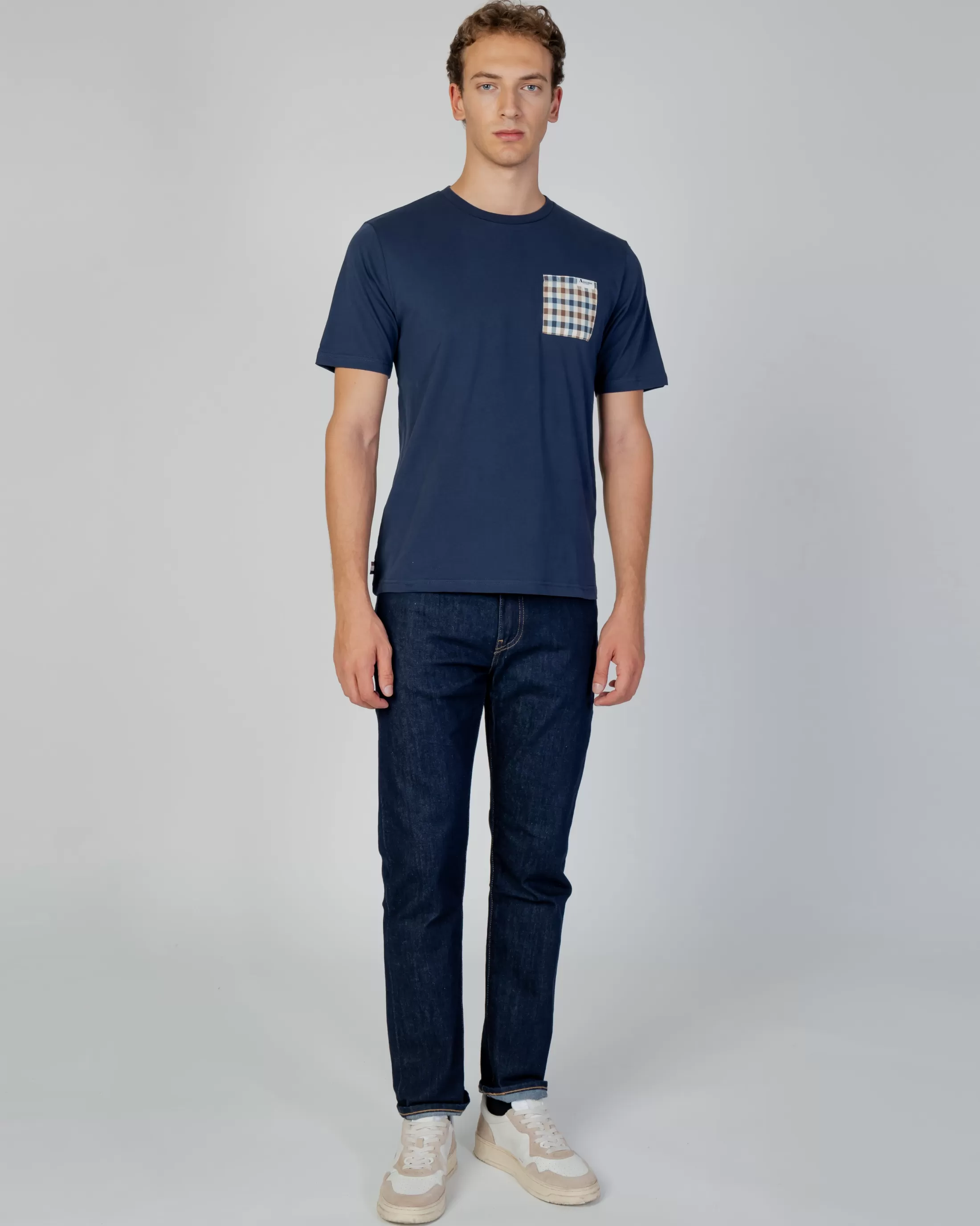 Aquascutum Active T-Shirts | Active Check Pocket T-Shirt