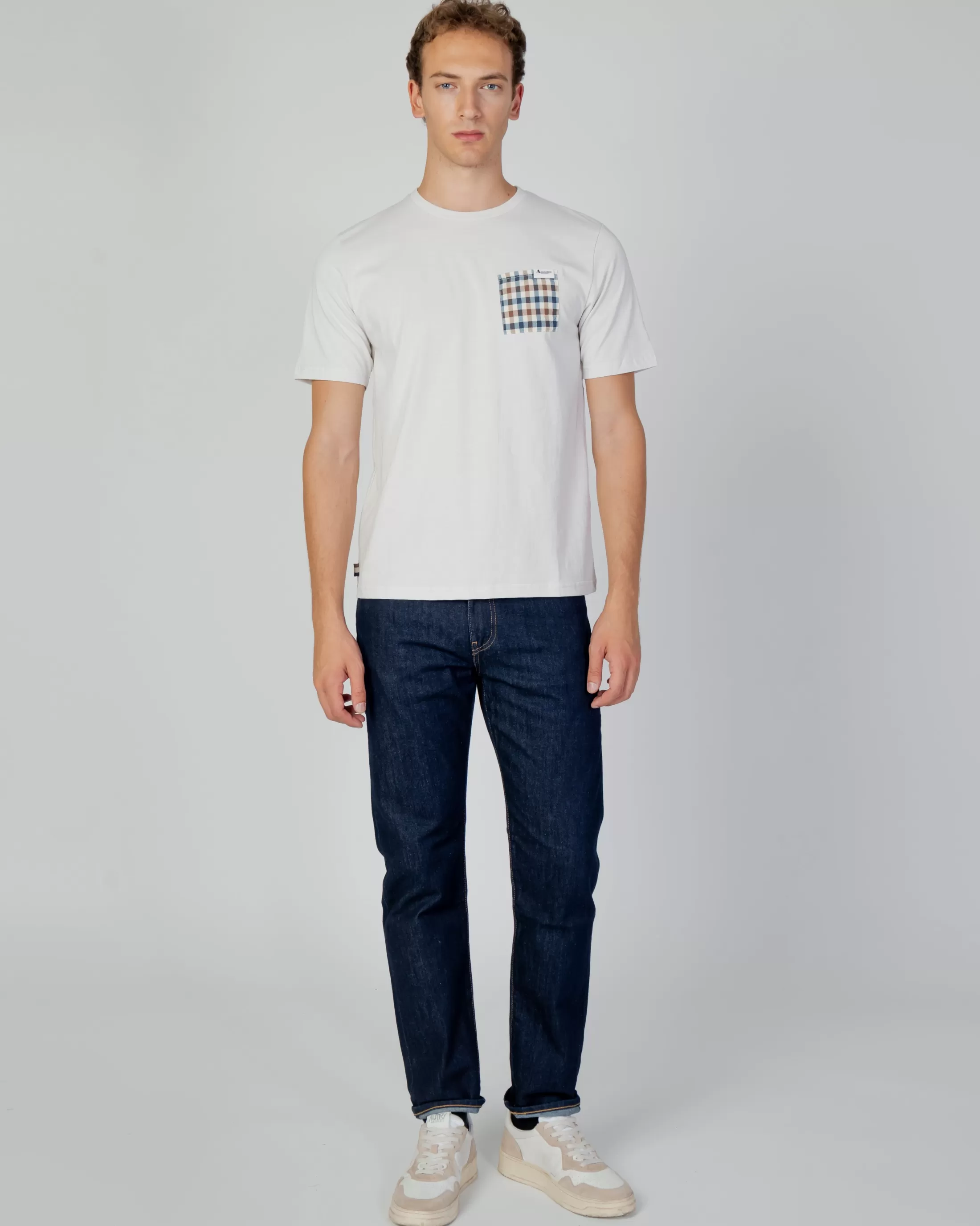 Aquascutum Active T-Shirts | Active Check Pocket T-Shirt