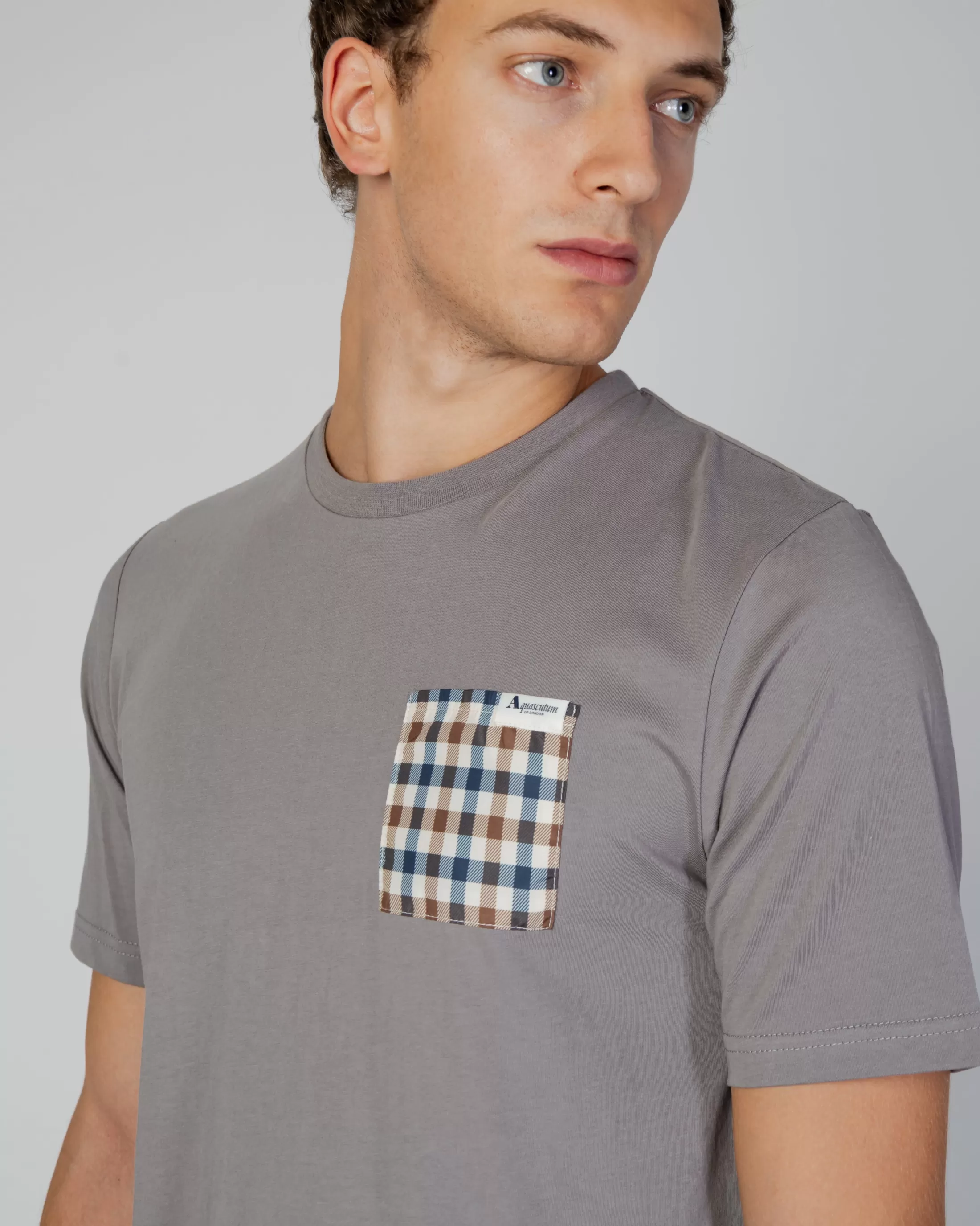 Aquascutum Active T-Shirts | Active Check Pocket T-Shirt