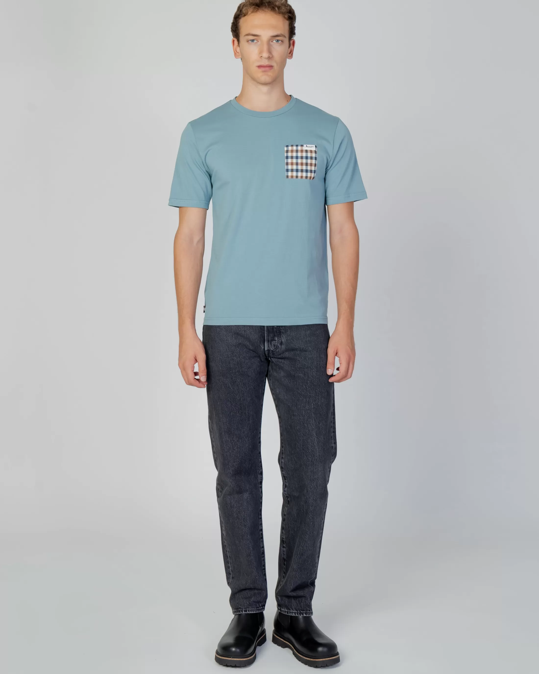 Aquascutum Active T-Shirts | Active Check Pocket T-Shirt