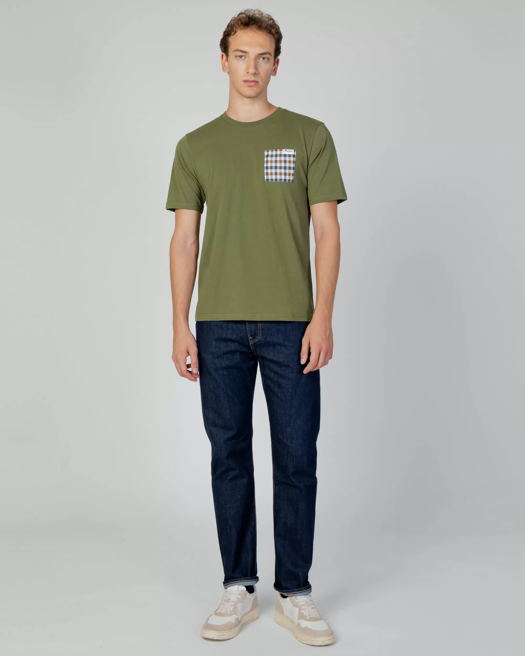 Aquascutum Active T-Shirts | Active Check Pocket T-Shirt