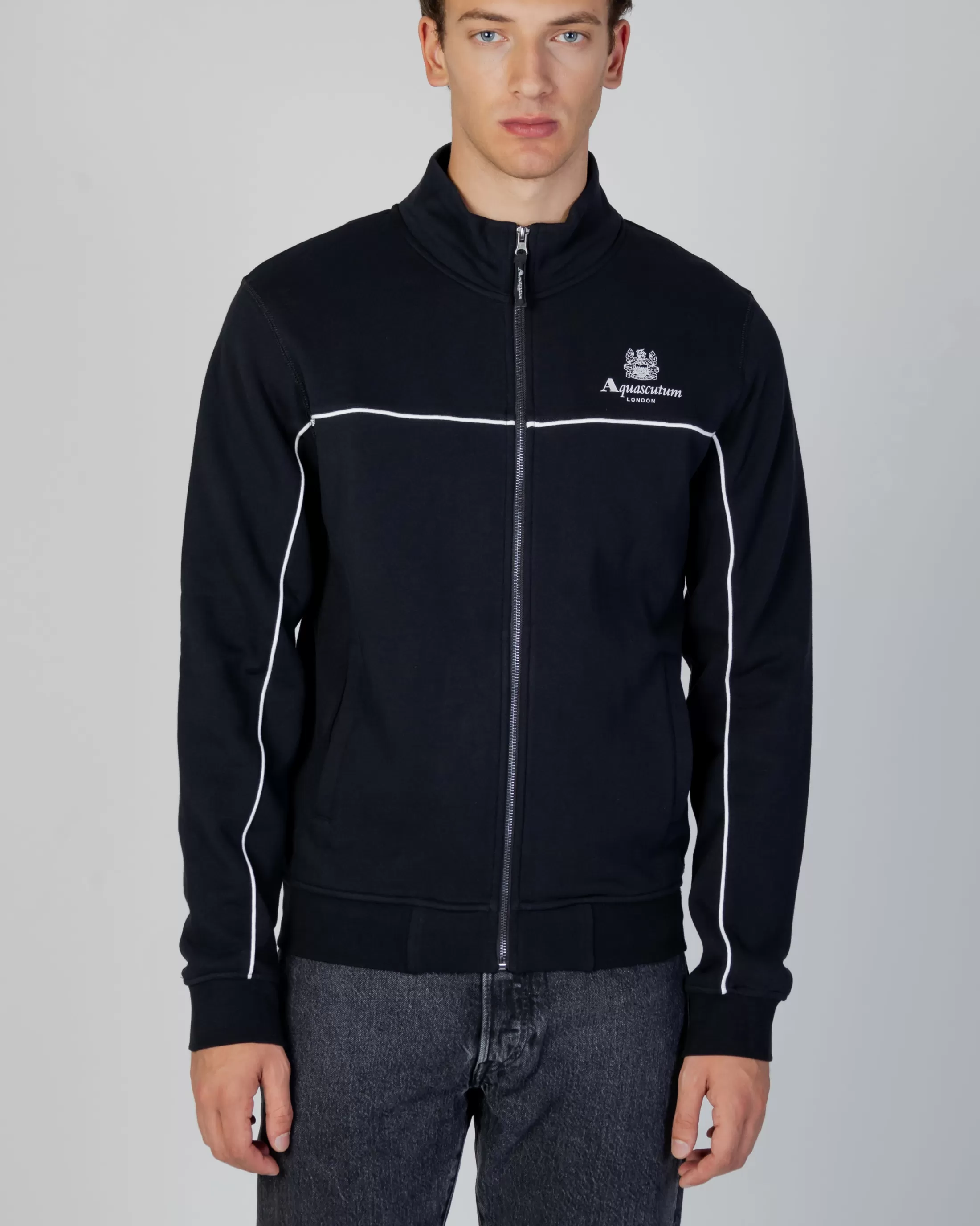 Aquascutum Active Sweatshirts | Active Piping Mock Neck Fleece