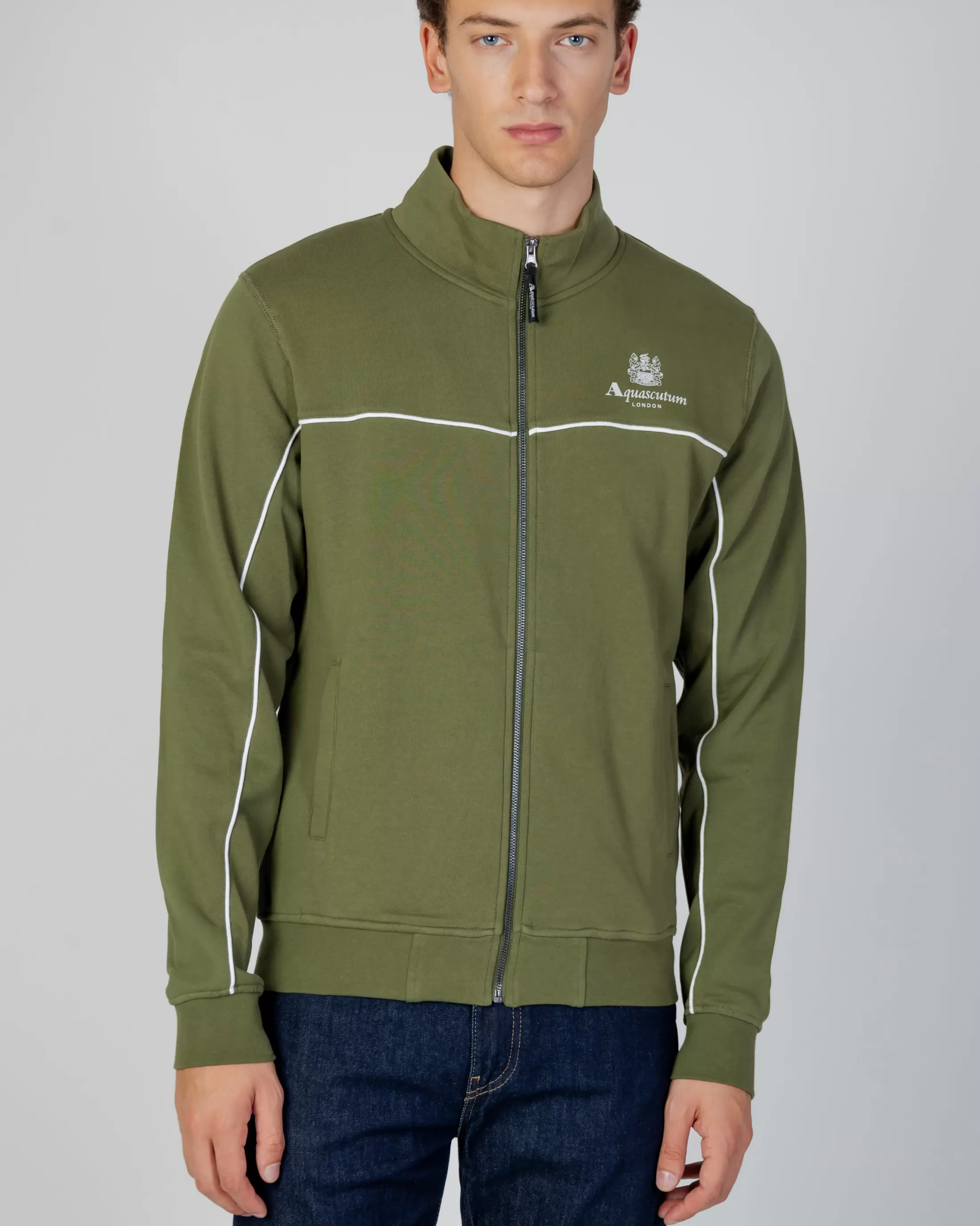 Aquascutum Active Sweatshirts | Active Piping Mock Neck Fleece