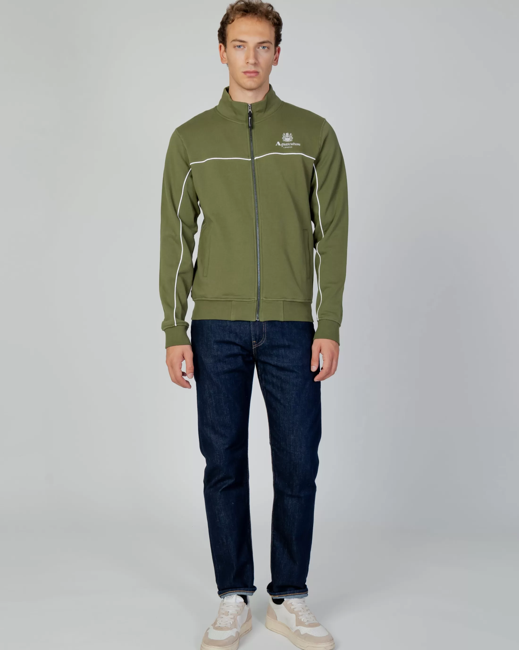 Aquascutum Active Sweatshirts | Active Piping Mock Neck Fleece