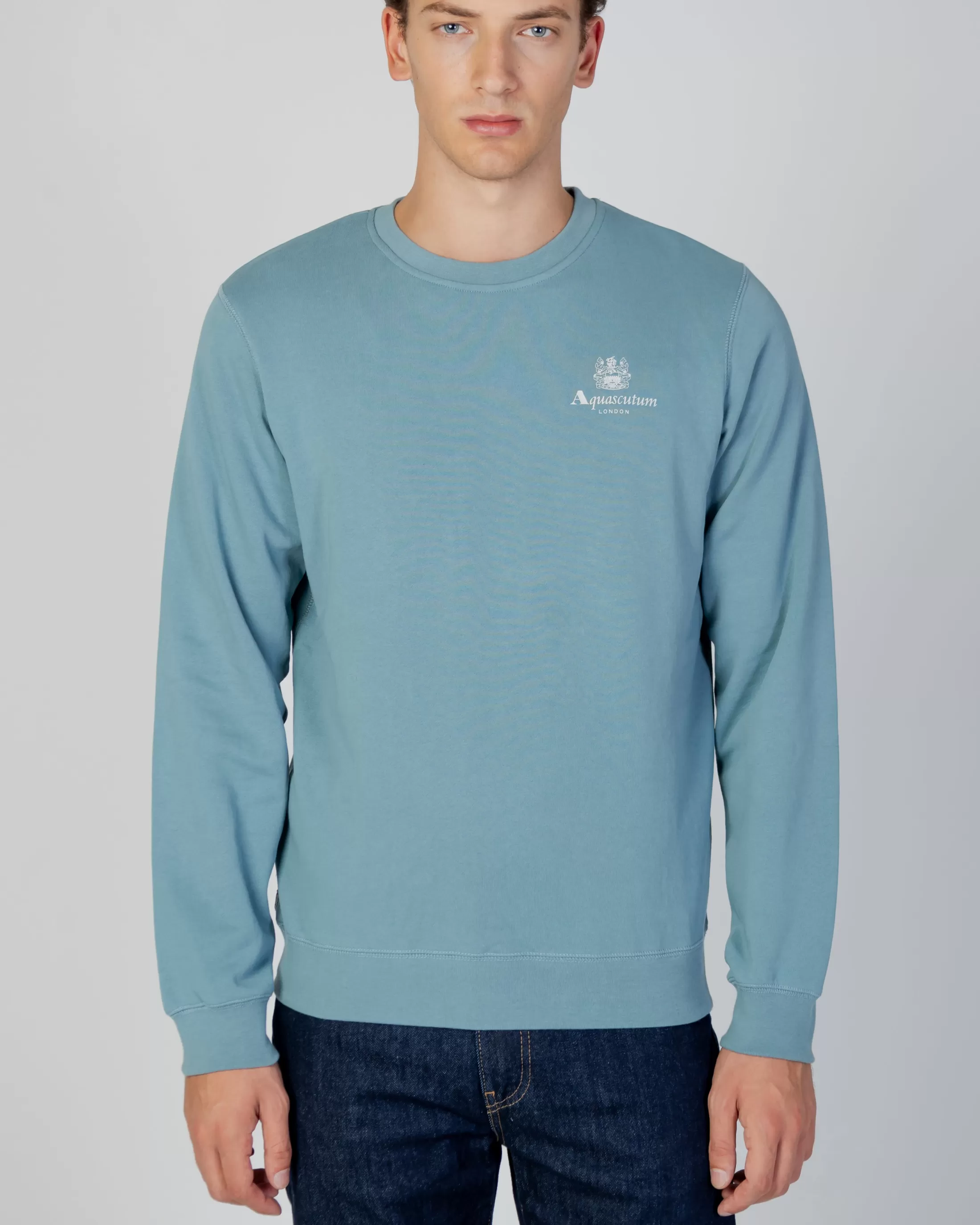 Aquascutum Active Sweatshirts | Active Small Logo Crew Neck Fleece