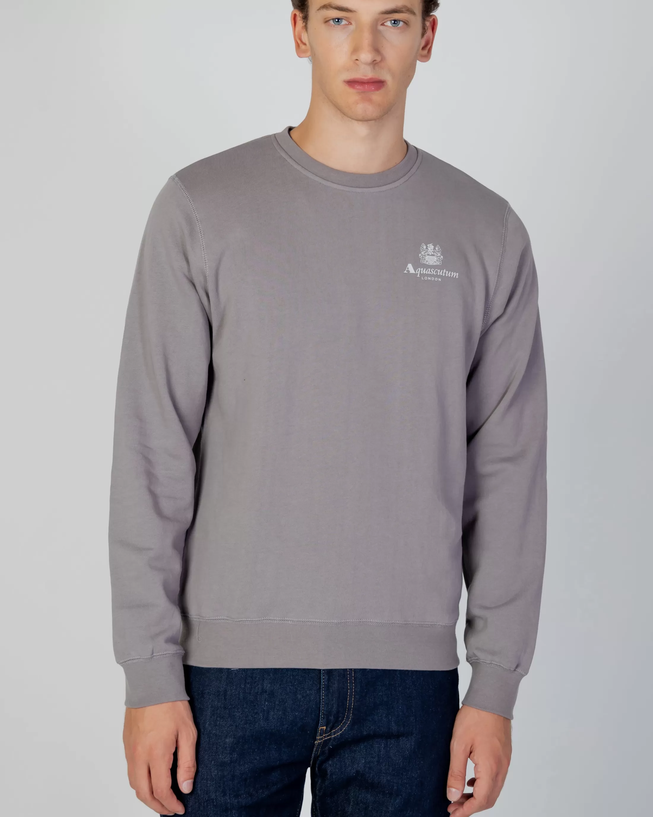 Aquascutum Active Sweatshirts | Active Small Logo Crew Neck Fleece