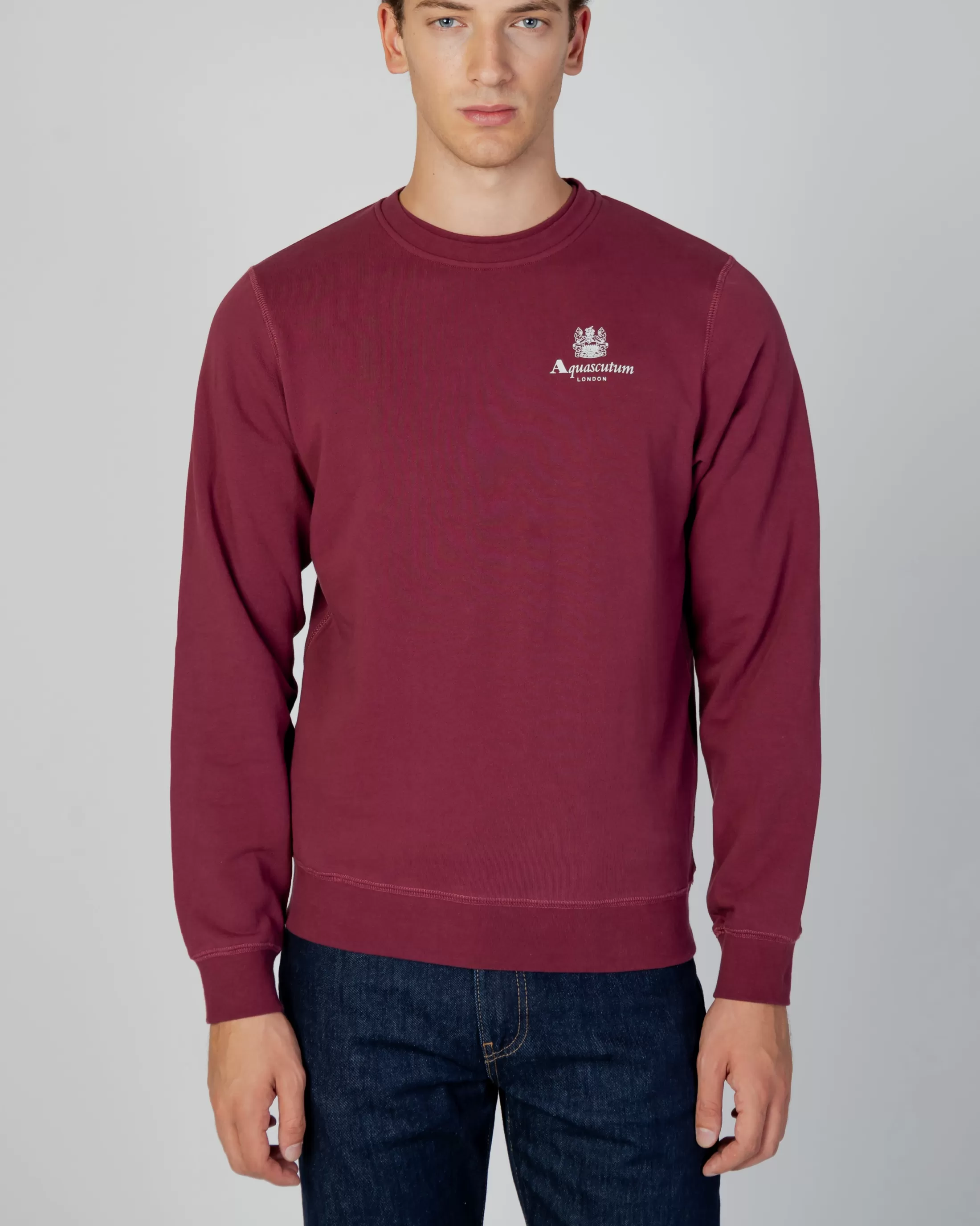 Aquascutum Active Sweatshirts | Active Small Logo Crew Neck Fleece