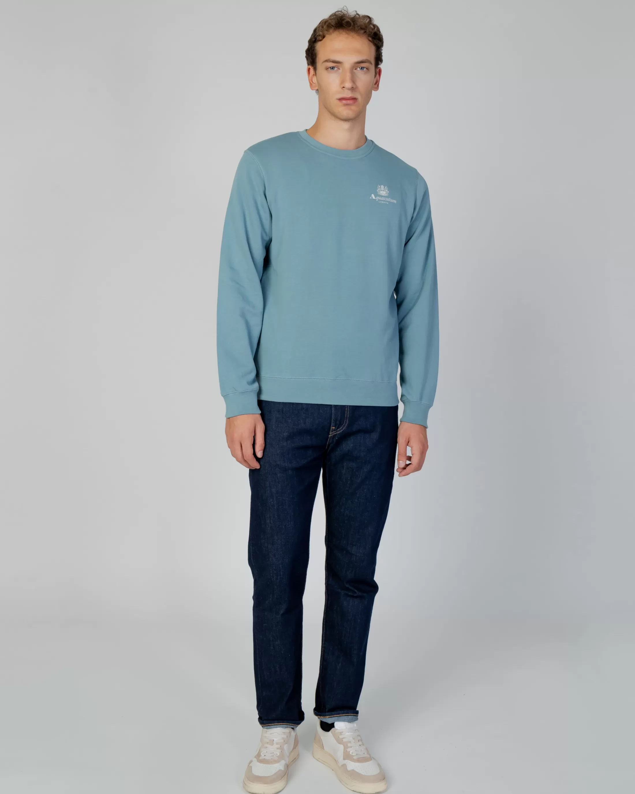 Aquascutum Active Sweatshirts | Active Small Logo Crew Neck Fleece