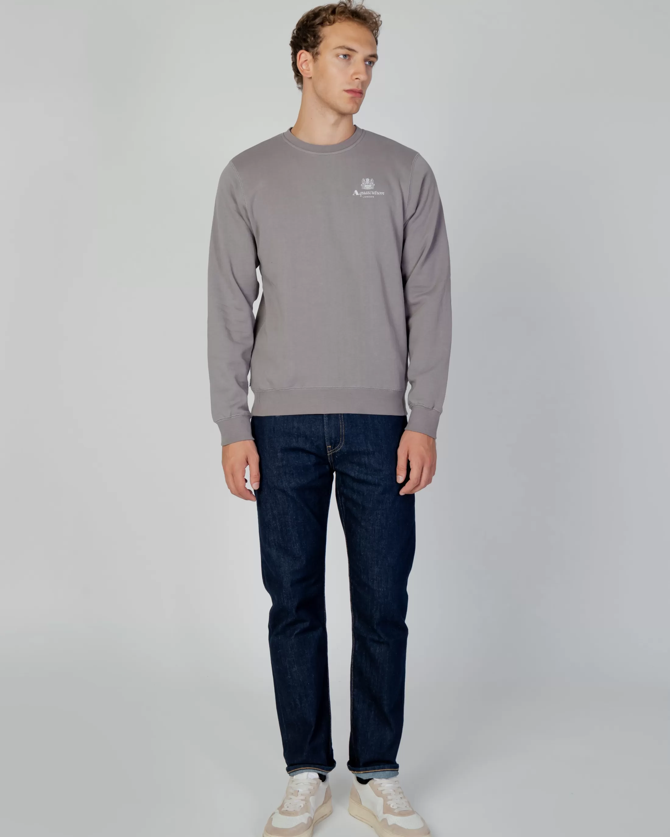 Aquascutum Active Sweatshirts | Active Small Logo Crew Neck Fleece