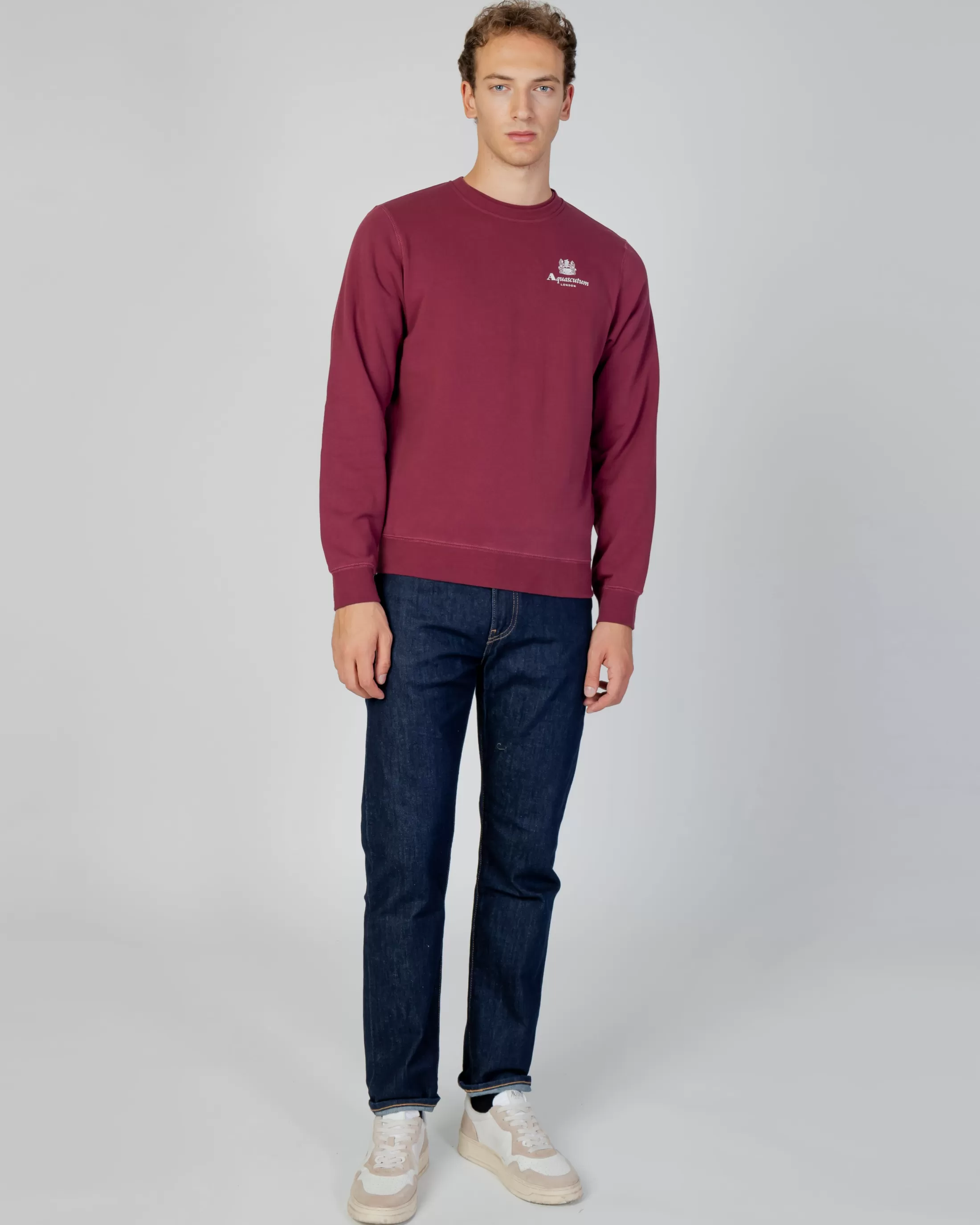 Aquascutum Active Sweatshirts | Active Small Logo Crew Neck Fleece