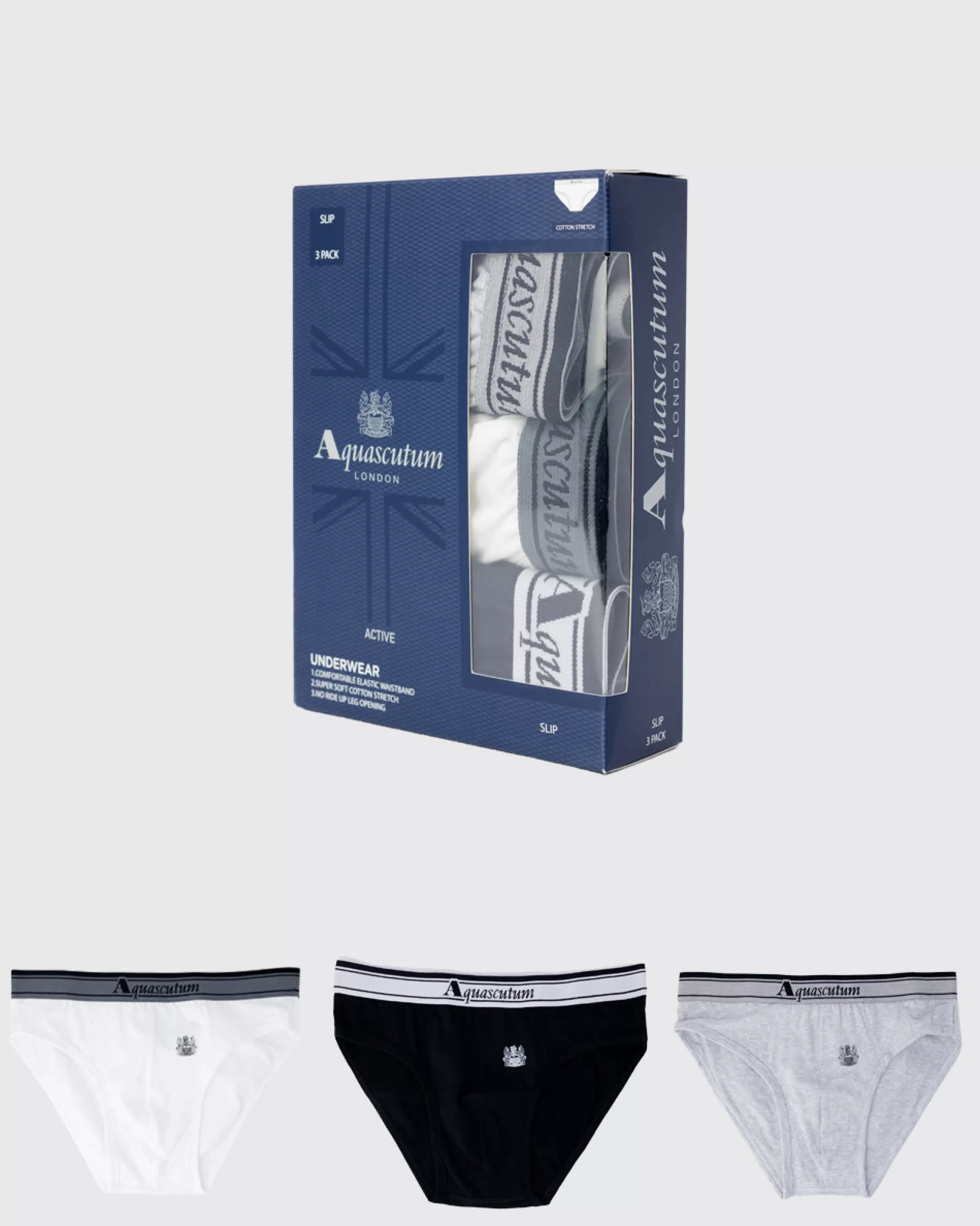 Aquascutum Active Slip | Active Underwear Brief Triple Pack