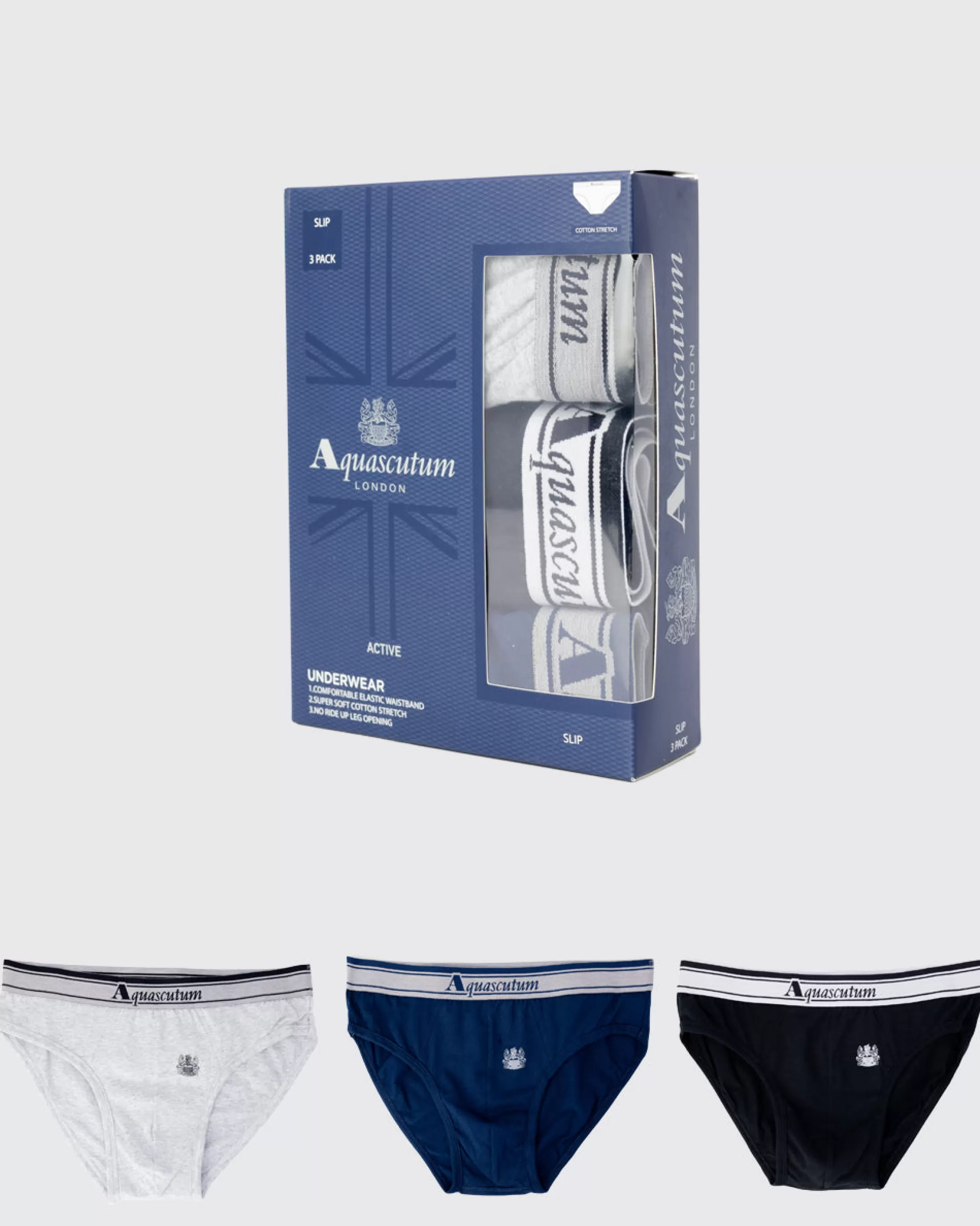 Aquascutum Active Slip | Active Underwear Brief Triple Pack